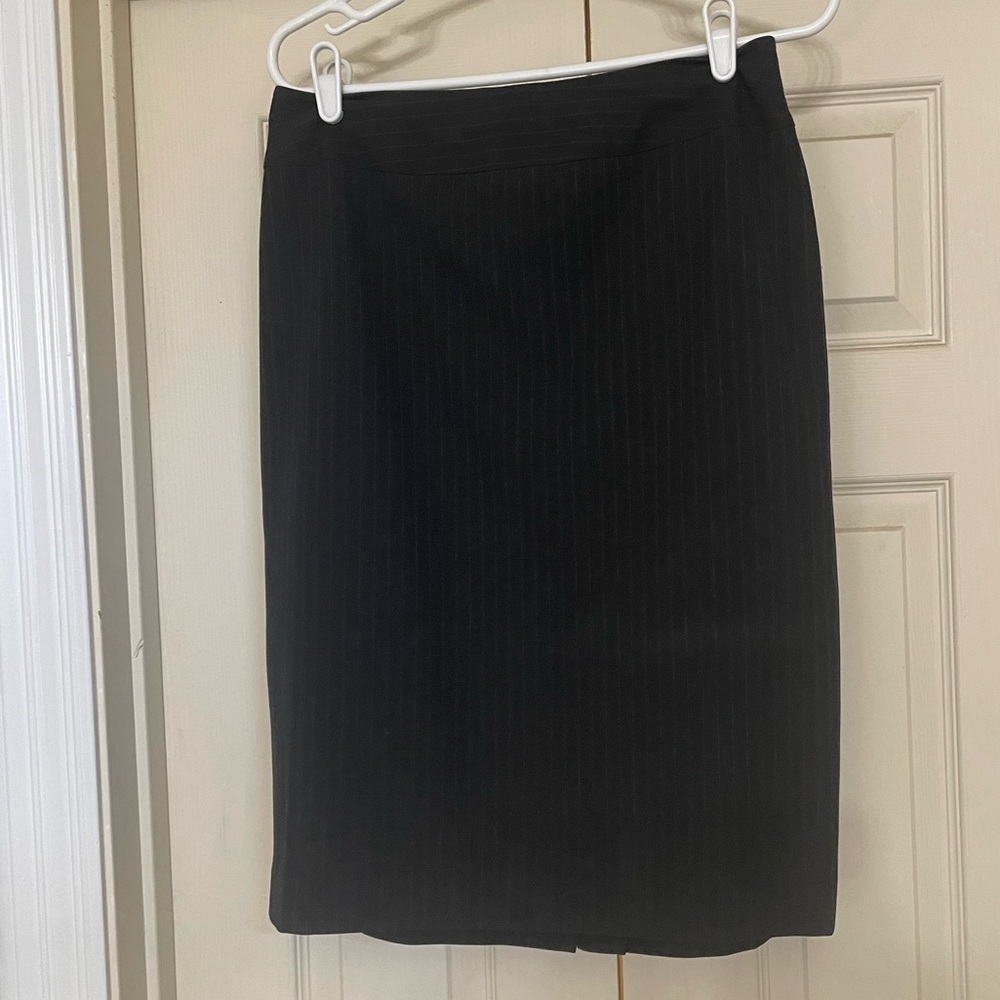 Women’s Black Pinstriped Skirt